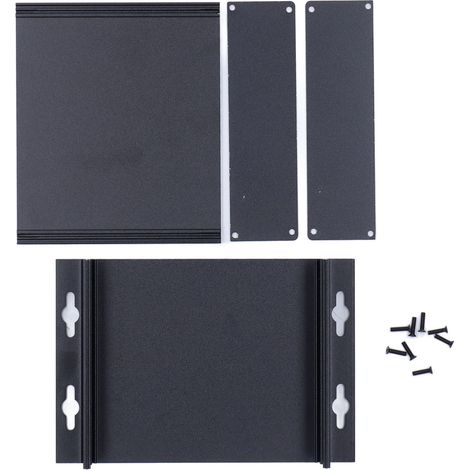 Wasserdichtes, mattschwarzes Elektronikgehäuse aus Aluminiumlegierung mit Dichtungen für selbstgebaute Leiterplatten (1/5)