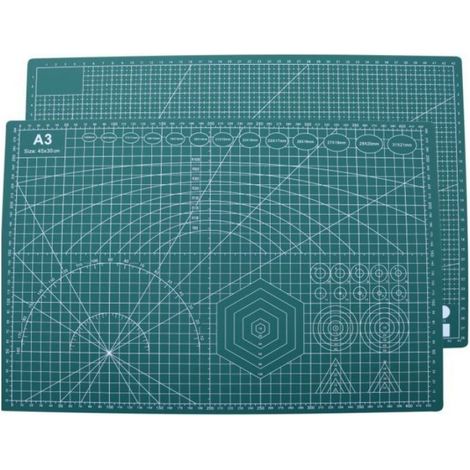 Tapis de Découpe A3-3Couches PVC Auto-cicatrisant Plaque de Découpe,Planche à Découper Double Face Craft Mat (1/3)