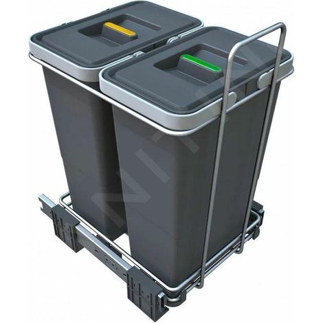 Elletipi Ecofil - Poubelle intégrée, divisée, 16 l PF01 34C2 (1/5)