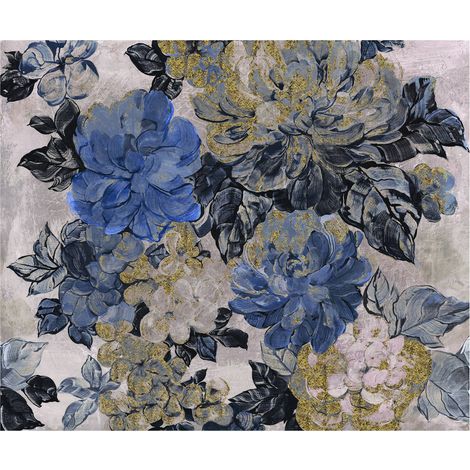 Komar Wandtapete - Vintage blue Garden - 250 x 300 cm - Vlies Digitaldruck - Vintage und Retro (1/5)