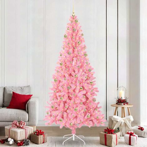 vidaXL Árbol de Navidad Rosa 240 cm PVC (1/5)