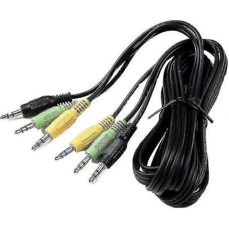 Adaptateur jack TRS 3,5 mm 3 en 1 pour haut-parleurs 5.1 canaux (câble O) - Accessoires informatiques