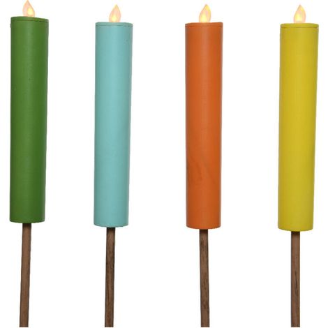 Bougie Solaire Droppe Coes Efeito Chama ø4x90cm Lumineo