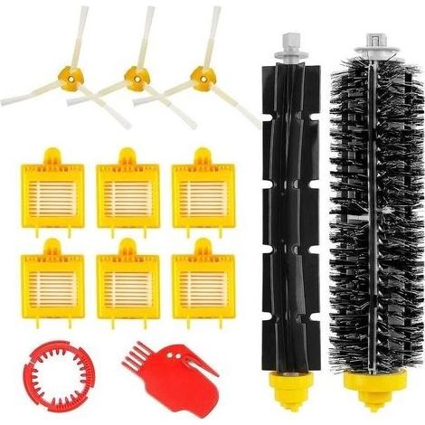 Ersatzteile kompatibel mit iRobot Roomba 700 Serie 760 761 770 780 790 Saugroboterzubehör mit flexibler Bürstenwalze und Borstenbürste, HEPA-Filter, Seitenbürste und Reinigungswerkzeug (1/5)