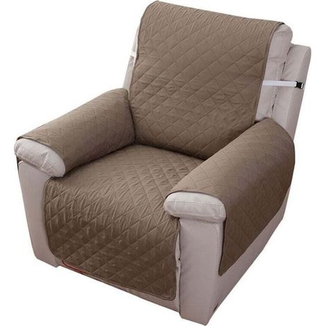 Housse Fauteuil Relax 1 Place, Housse de Canapé Protecteur Inclinable Imperméable pour Chambre (Kaki 55×200) (1/4)