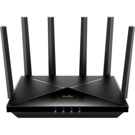 Cudy WR6500 router inalámbrico Gigabit Ethernet Doble banda (2,4 GHz / 5 GHz) Negro
