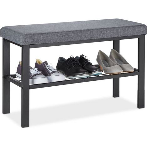 Panca con scarpiera in nero grigio 883 (1/5)