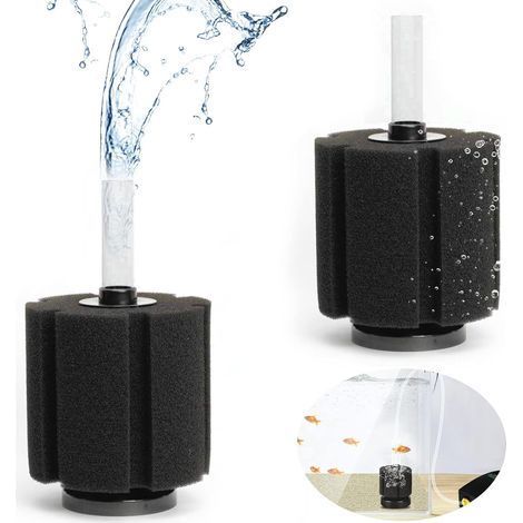 2 pièces Filtre Maille Protection, Filtre à éponge Filtre à air d'aquarium, Filtre à éponge biochimique pour Aquarium, réservoir de Poissons (1/5)