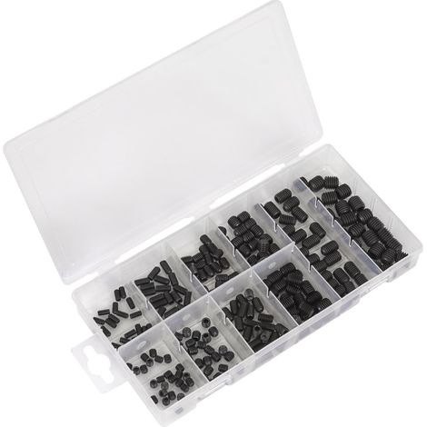 Sealey Grub Screw Assortment 250pc DIN 916 M4-M10 Metric AB045GS