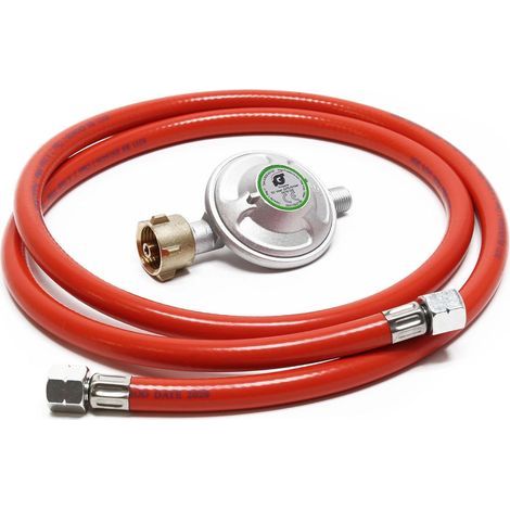 Kit Raccordement de gaz – avec Tuyau 1,5 m et Pressostat 50 mbar – pour Pression constante des Bouteilles de Type Allemand Ø 1/14" / 21,8 mm LH – Réducteur détendeur régulateur (1/5)