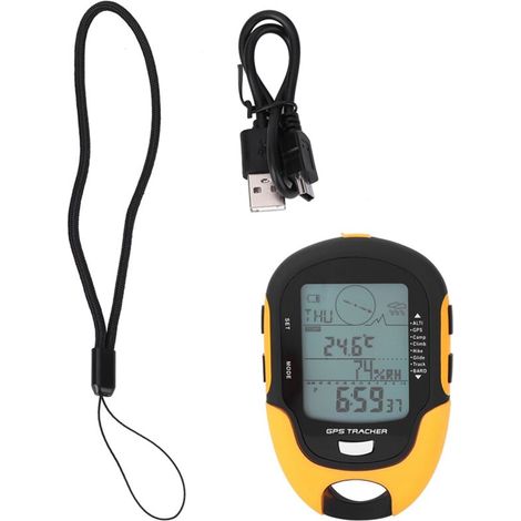 SUNROAD GPS de Randonnée Portable avec Altimètre Numérique USB Rechargeable