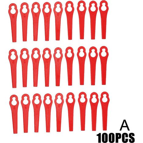 100 Stück Ersatztrimmer Einhell Kunststoff Garten Rasenmäher Rasenkantentrimmer Gras Einhell Gartengeräte Rot[qb] (1/5)