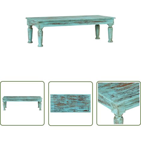 The Living Store Table basse 110x50x34 cm Bois de récupération massif - Table Basse Vintage - Table Basse Design - Table Basse Industrielle - Meuble En Bois Recyclé - Table D'appoint Rustique (1/5)