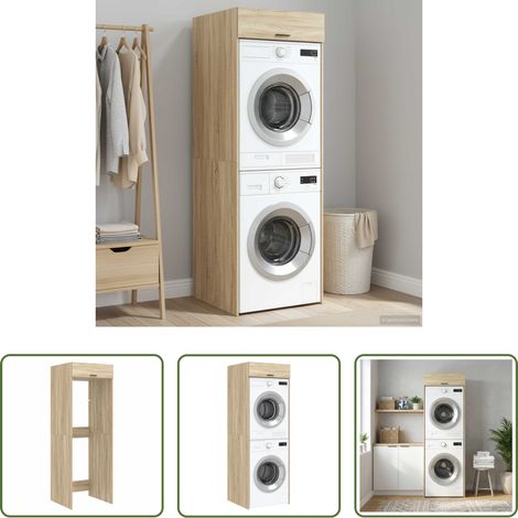 Rangement salle de bain -  Armoire pour machine à laver Sonoma 67,5 x 68 x 200 cm (1/5)