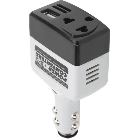 Convertisseur de batterie externe 12V/24V, chargeur de voiture USB, adapté à la charge des téléphones portables, noir. (1/5)