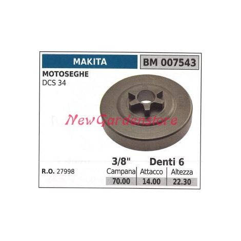 MAKITA Kettensägenmotor Ritzel DCS 34 3/8' Zähne 6 007543