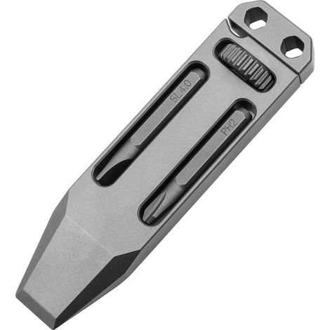 Pied de Biche en Titane EDC - Mini Tige de Biche, Petit Levier, Porte-clés, Décapsuleur, Clé à Molette, Tournevis - Outil Multifonction (1/5)