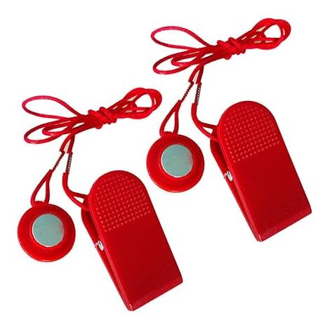 Lntyq 2Pcs Interrupteur de sécurité pour Tapis de Course, Clé de sécurité magnétique pour Tapis de Course, Accessoire d'arrêt d'urgence pour la Plupart des Tapis de Course