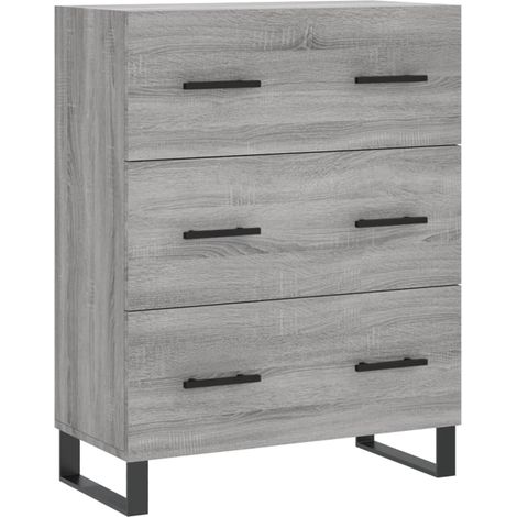 Aparador cómoda mueble de almacenaje organizador para cocina salón salón Sonoma 695 x 34 x 90 cm madera de ingeniería gris 020036488 (1/5)