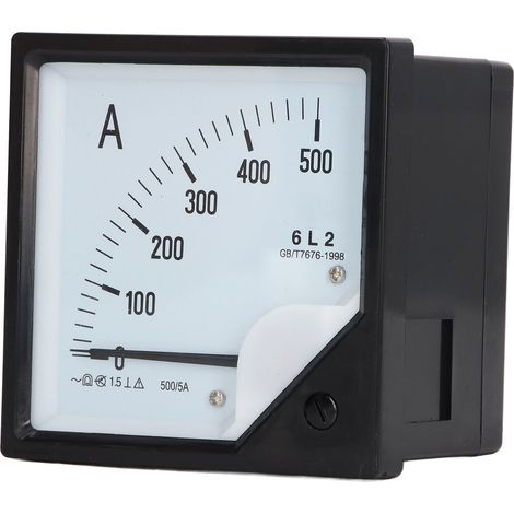 Analoges Wechselstrom-Amperemeter 0-500A, Zeigeranzeige, Einbau-Amperemeter, Stromprüfer, Messgerät, 0-500 Ampere. (1/5)