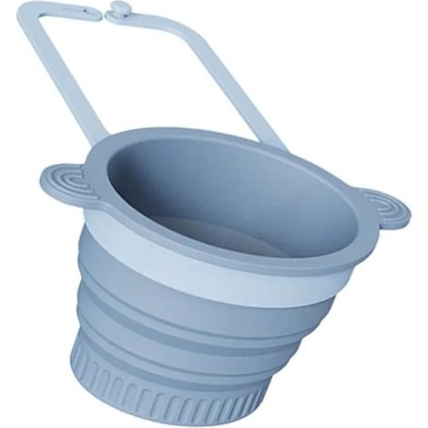 Panier suspendu pour robinet : trous de drainage, sangle réglable, éponge et porte-outils de nettoyage. Accessoire organisate - Bleu (1/5)