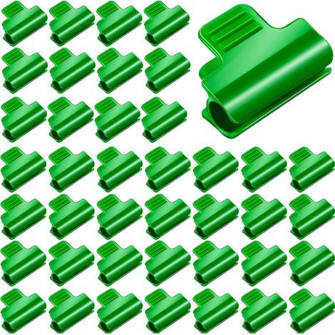 Lot de 50 clips de filet de jardin, clips de serre pour support de plantes, anneaux de jardin pour filet, clips de filet en plastique PP de 11 mm, parfaits pour prolonger la saison de croissance dans (1/5)