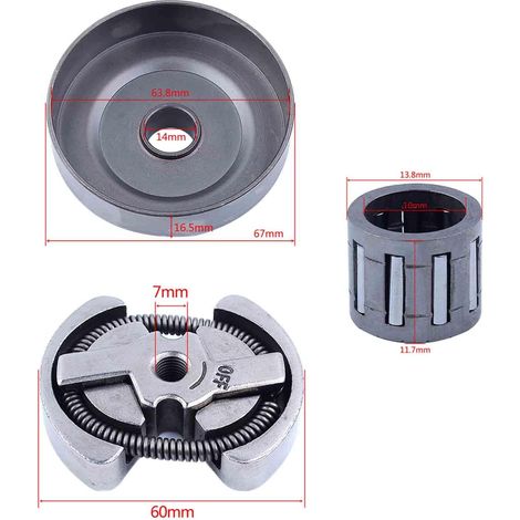 Kit pignon de tambour d'embrayage 325-7t pour Husqvarna 136 141 36 41 Poulan 2775 pp4620av pp4620avl pp4620avl pp4620avhd pp295 tronçonneuse 530 06 93-42 550065559342 (1/5)