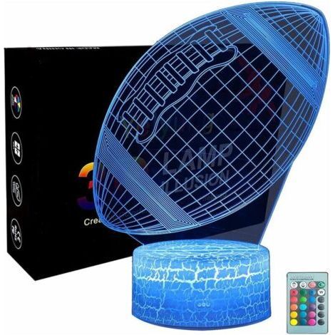 Rugby Night Light, 16 Color Changing Touch Remote Control 3D Football Light, Decorative Table Lamp, Gift for Boys and Kids Sports Lovers (1/5)