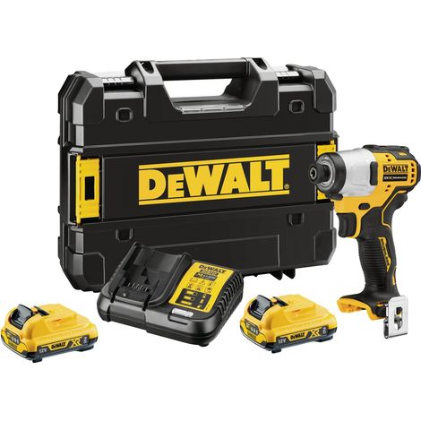 DeWALT DCF801D2 Akku Schlagschrauber 1/4" Innensechskant 12V - 2 Akkus TSTAK-Box