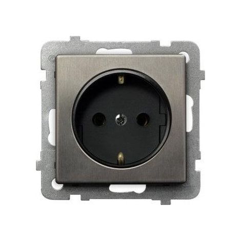 Ospel SONATA prise acier inoxydable 16 A moderne