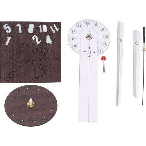 Wall Clock with Deer Head Frame, 3D Effect, Self-Adhesive Clock with Silent Movement for Living Room, Bedroom, Office (1/5)