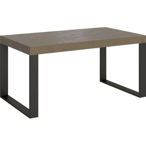 Tavolo Allungabile 160-420x90x77 cm Tecno Premium Tortora Telaio Antracite