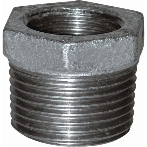 Reduzierter Nippel 33x42 / 20x27, männlich weiblich verzinkt
