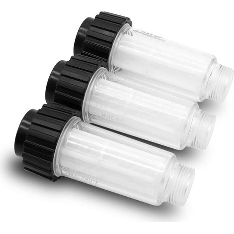 Filtre à eau Ulisem avec insert filtrant (5.731-050.0) pour tous les nettoyeurs haute pression Karcher avec raccord d'eau de 3/4 pouce, compatible avec les nettoyeurs haute pression 4.730-059.0 - Lot (1/4)