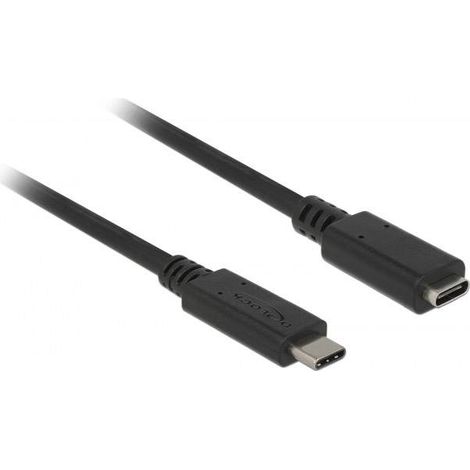 Delock Câble USB USB 3.2 Gen1 USB-C® mâle, USB-C® femelle 1.00 m noir 85533 (1/3)