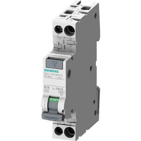 SIEMENS 5SV13163KK16 FI-SCHUTZSCHALTER/LEITUNGSSCHUTZSCHALTER 16000MA 0.03A 230V