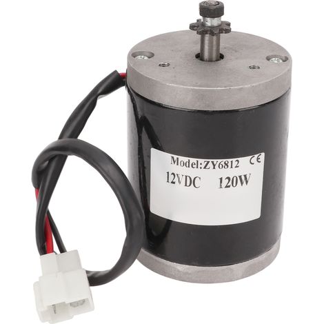 Moteur à balais 12 V 120 W haute vitesse, petit moteur à balais avec poulie pour scooters électriques, vélos électriques et générateurs DIY (1/5)