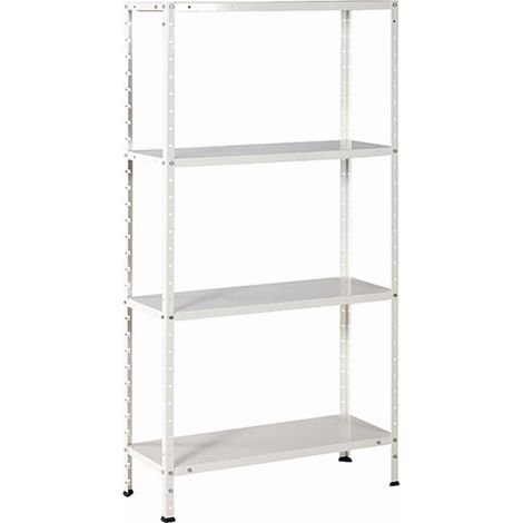 Promo-Schraubregal Blech weiß 150 x 75 x 30 cm, Gewicht 6,2 kg