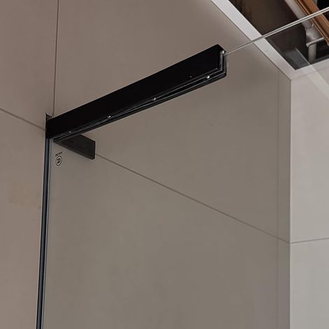 Barre de stabilisation en verre pour parois douche d'hôtel, bras (1/5)