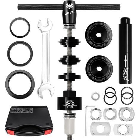 Ratstone Kit Inférieur De Vélo,Outil De Presse Pour Direction Vélo,Extracteur Roulement Velo,Outil De Pressage Professionnel Pour Bb73 Bb86 Bb30 Bb91 Bb92 Pf30 (1/5)
