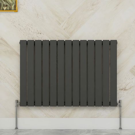 SKY Bathroom 600x884mm Single Anthracite Horizontal Flat Panel Radiator Designer Central Heating Radiator