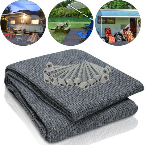 Wolketon Tappeto per tenda 400x400 cm HDPE PEHD Robusto per campeggio di gruppo