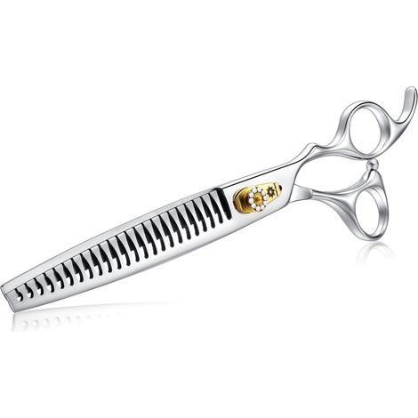 Effilierschere 8 Zoll Hundeschere 440C Edelstahl 75% Ausdünnung Ergonomisch (1/5)