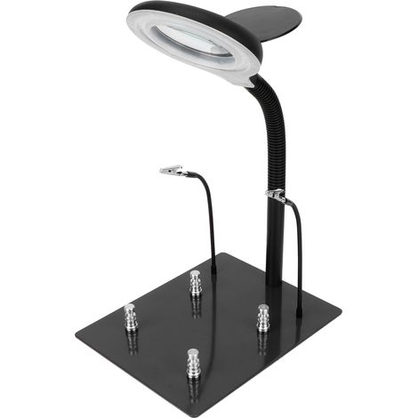 Lampe loupe 40 LED grossissante 15x avec tuyau réglable pour l'identification de bijoux et la réparation de circuits imprimés - UE 110-220 V (1/5)