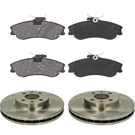 KIT FRENI ANTERIORI compatibile con CITROEN XSARA - DISCHI + PASTIGLIE OEM: FDB1112, FDB1399, FDB1370, FDB4066 / DDF1140 /SOSTITUZIONE DIRETTA/BASSA POLVERE/SILENZIOSO (1/5)