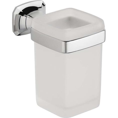 Sapho Aida - Vaso con soporte, cromo/vidrio satinado AI004 (1/3)