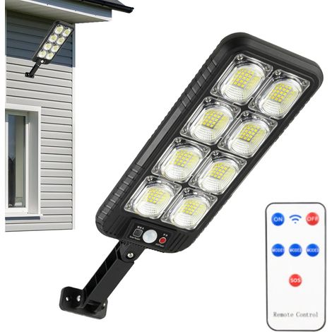 Réverbère LED,Réverbère Solaire, Lampe solaire d'extérieur améliorée, Projecteur de sécurité avec capteur de mouvement grand Angle, lumières de Parking du crépuscule à l'aube pour cour, Garage (1/5)