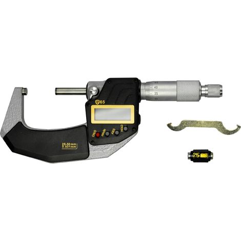 Micromètre extérieur numérique IP65 plage de mesure de 25 à 50 mm résolution 0,001 mm MW Tools DBM25-50