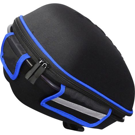 Satteltasche für Rennrad/Mountainbike mit großem Fassungsvermögen, hart und dickwandig, blau (1/5)