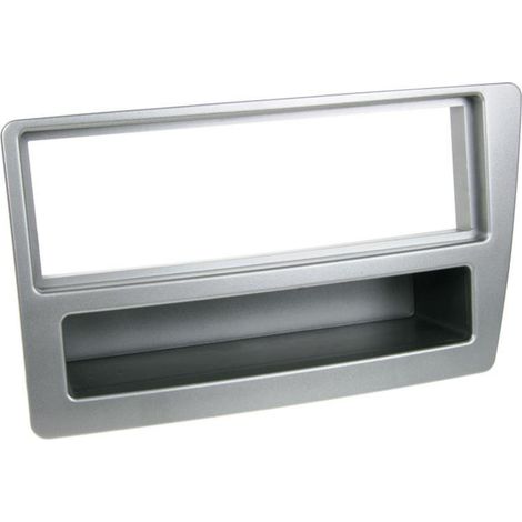 Support autoradio 1DIN compatible avec Honda Civic 04-06 - vide poche Clim - Argent